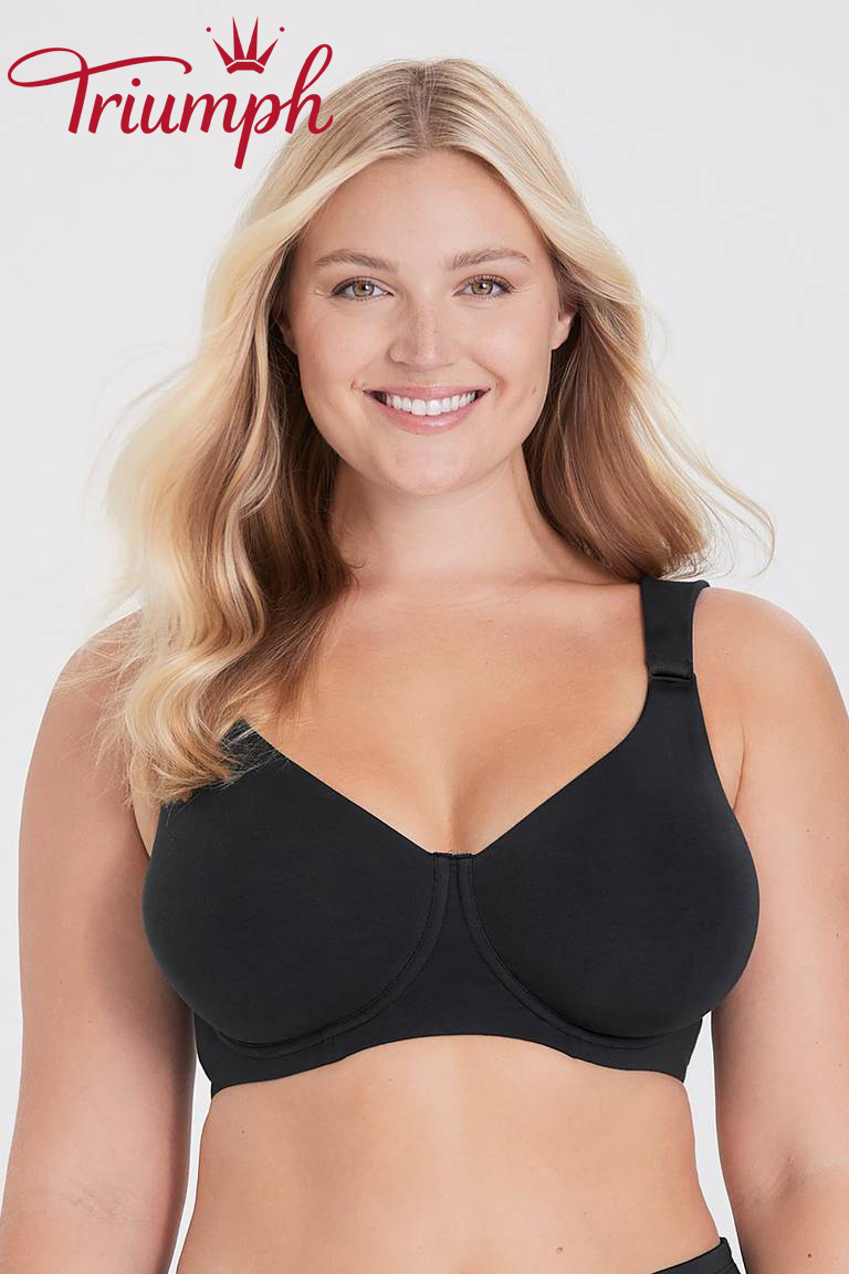 Triumph - (3 pz) Tessuto naturale a contatto con la pelle con il nostro reggiseno in cotone biologico!