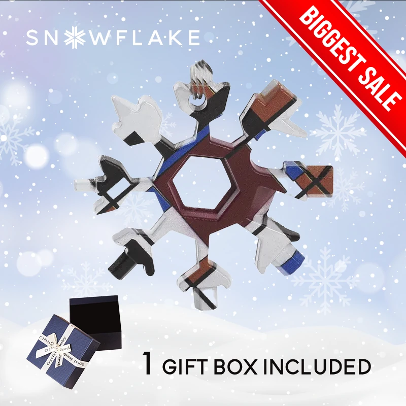 Snowflake - 18-in-1 Stainless Steel Portable MultiTool - 2024 Holiday Edition ❄️