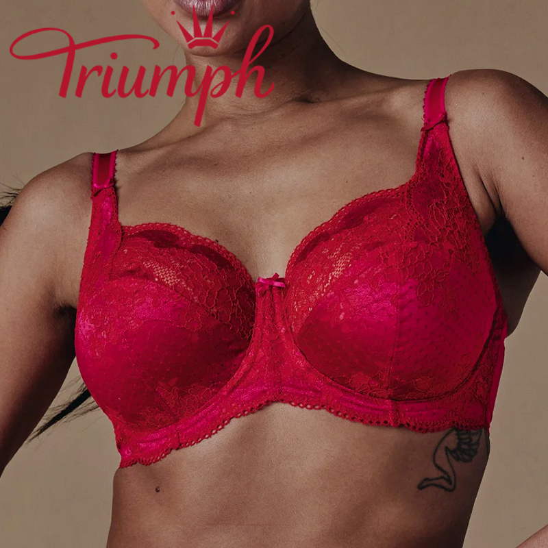 Triumph - 3 részes 🔥nem párnázott szatén és sztreccs csipke melltartó❤️