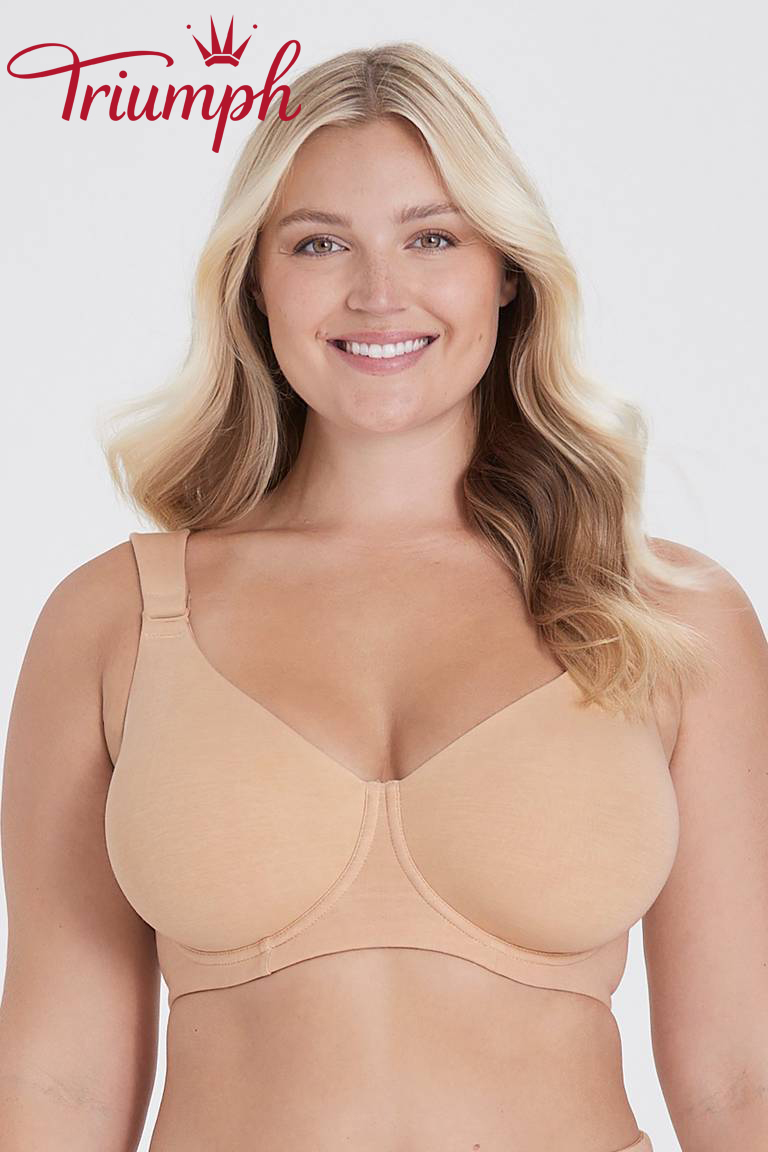 Triumph - (3 pz) Tessuto naturale a contatto con la pelle con il nostro reggiseno in cotone biologico!