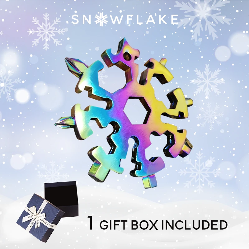 Snowflake - 18-in-1 Stainless Steel Portable MultiTool - 2024 Holiday Edition ❄️