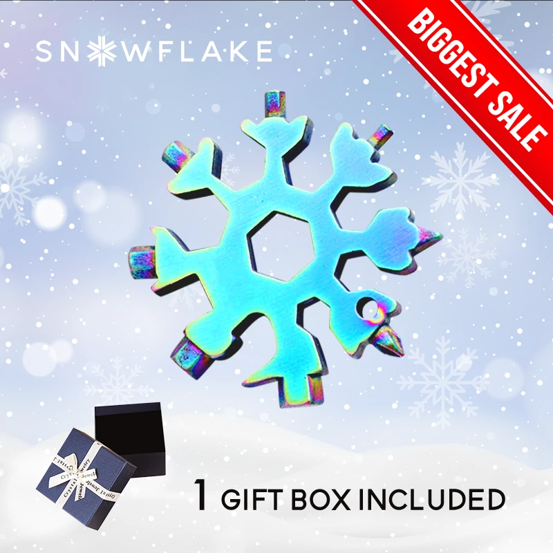 Snowflake - 18-in-1 Stainless Steel Portable MultiTool - 2024 Holiday Edition ❄️