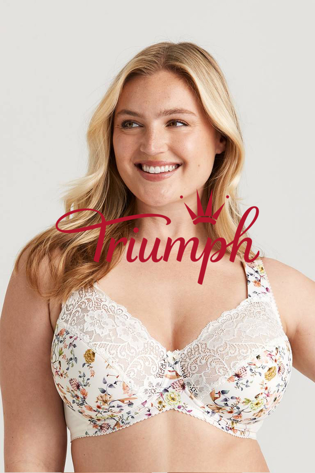 Triumph - (3 piezas) Sujetador sin aros de encaje floral