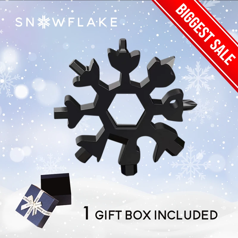 Snowflake - 18-in-1 Stainless Steel Portable MultiTool - 2024 Holiday Edition ❄️