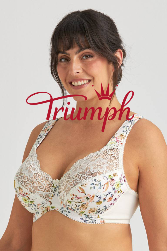 Triumph - (3 piezas) Sujetador sin aros de encaje floral