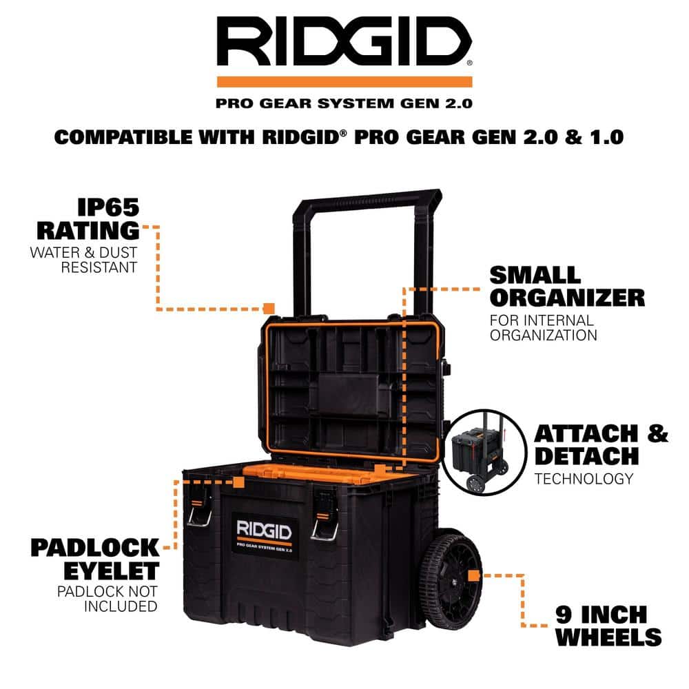 2.0 Pro 22 in. Gear System Rolling Tool Box and Tool Box - 1