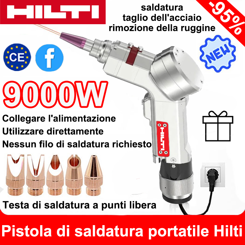[Offerte speciali del negozio] Pistola per saldatura laser portatile 4 in 1 Hilti da 9000 W