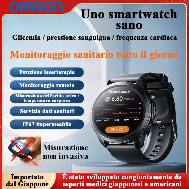 💖Orologio per terapia laser Omron, rilevamento accurato di ✅frequenza cardiaca ✅pressione sanguigna ✅glicemia