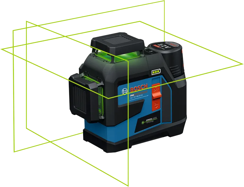 ⚡ 【国内正規品】 ボッシュ GLL 12V-100-33 CG 3×360° グリーンレーザー墨出し器 – ±0.2 mm/m 高精度