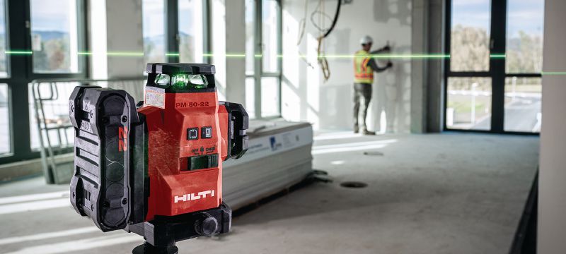 Hilti Nuron Laser Multilinea Hilti PM 30-MG Con 3 Livelli Laser Verde 360° - Preciso Per Costruzioni E Fai-da-te Hilti Laser Multilinea 30 Mg