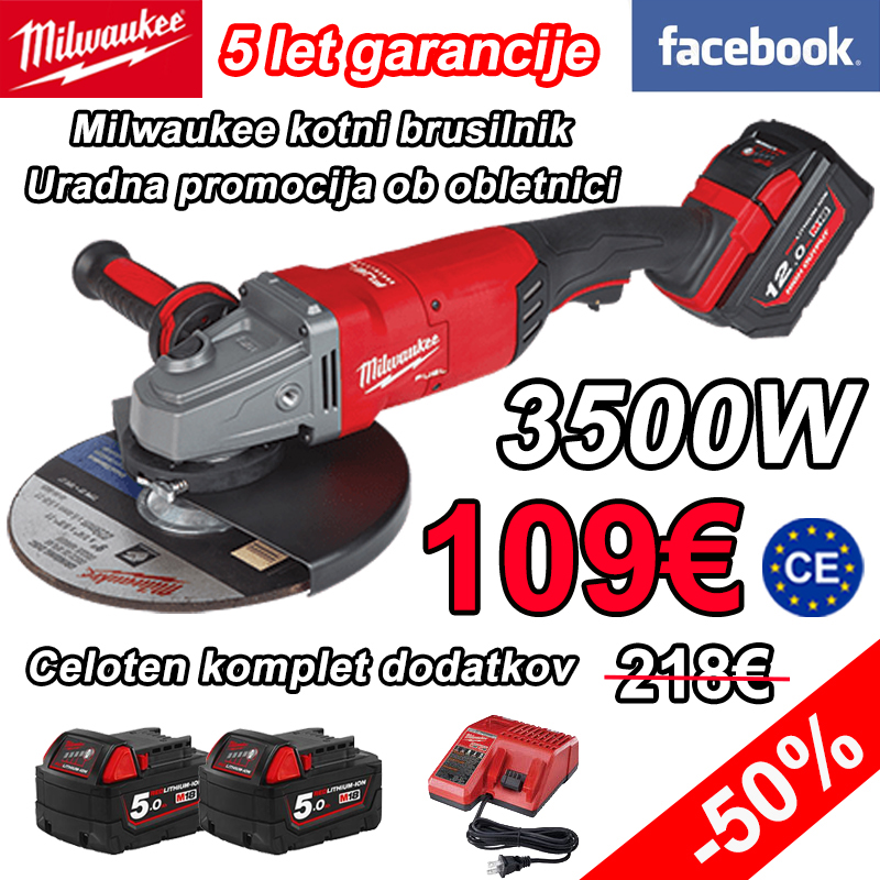🎉【Posebne ponudbe trgovin】Akumulatorski kotni brusilnik Milwaukee M18 FUEL 150 mm (z zaporo) To bo postal vaša desna roka!