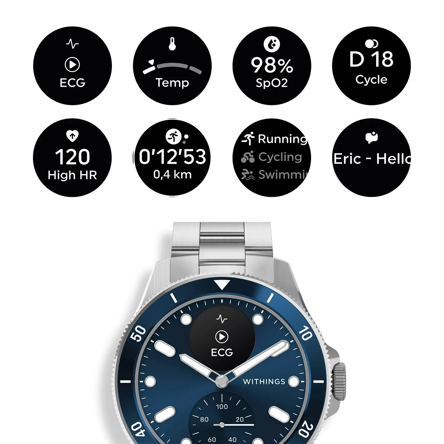 ✨Withings ScanWatch Nova 42 mm – Klinična natančnost* se sreča z razkošnim dizajnom.