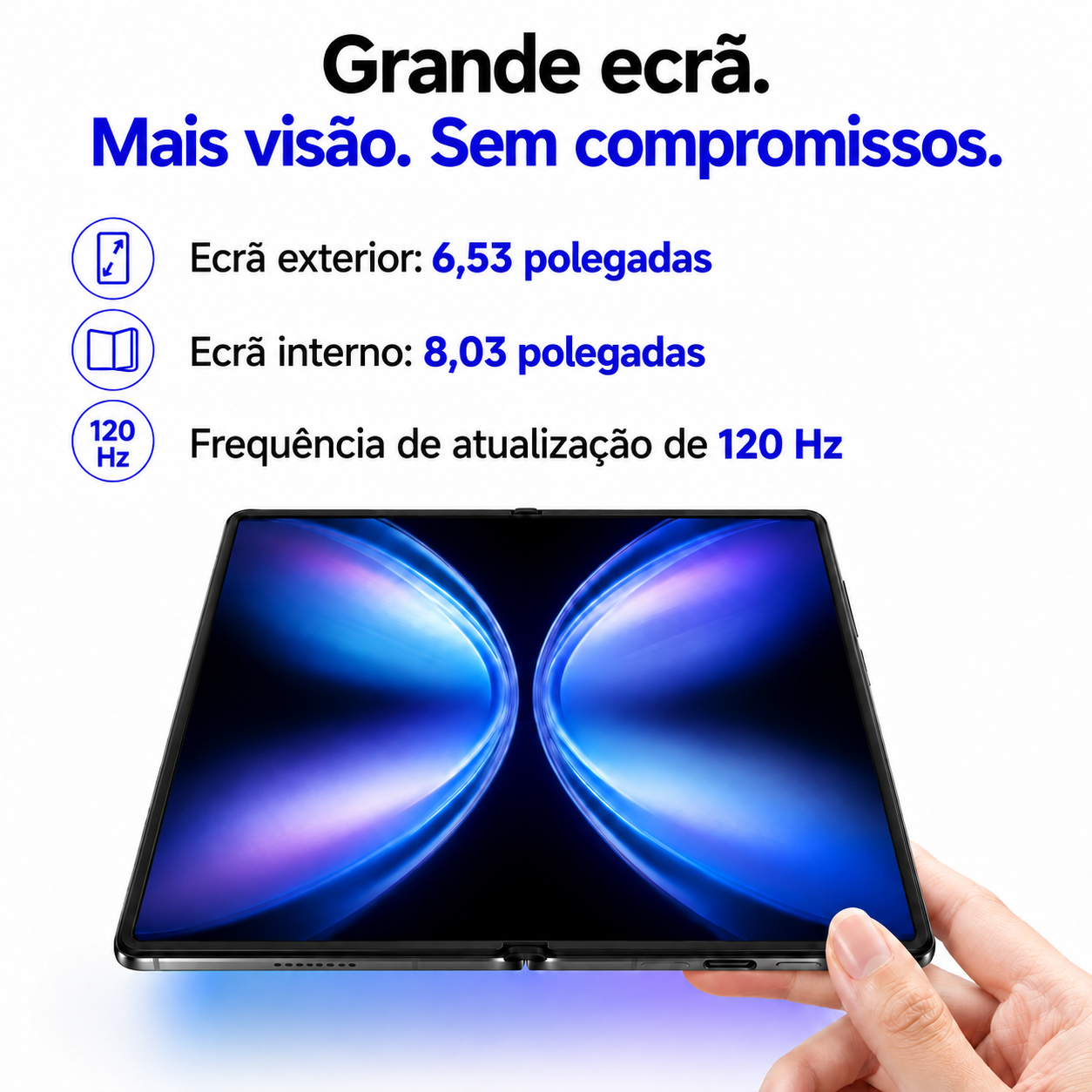 💕O smartphone dobrável vivo X Fold 5 é equipado com o processador Snapdragon 8gen3, suporta Super NFC e possui uma câmera tripla de 200 megapixels da Zeiss.