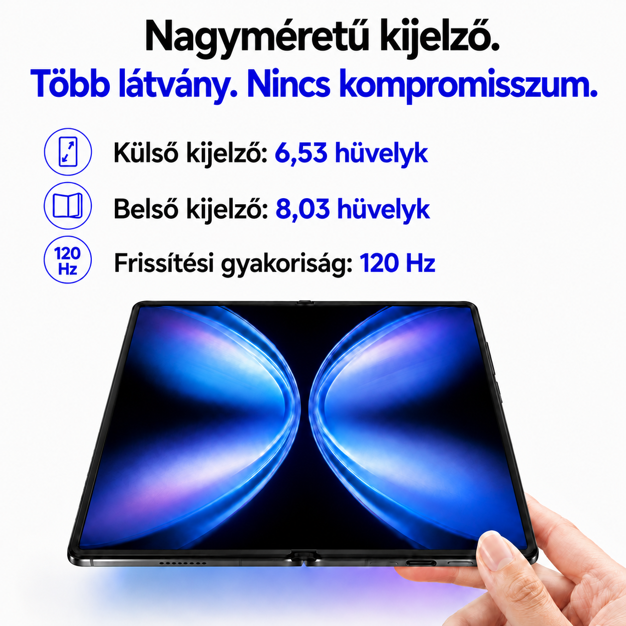 💥A vivo X Fold 5 összecsukható okostelefont a Snapdragon 8gen3 processzor hajtja, támogatja a Super NFC-t, és egy 200 megapixeles Zeiss tripla kamerával rendelkezik.