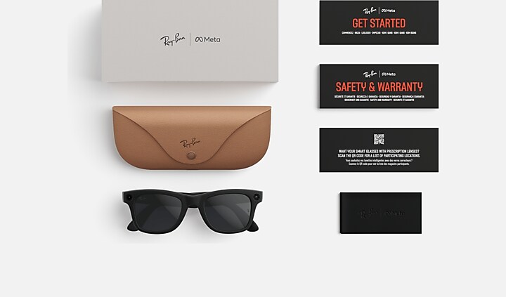 😎Ray-Ban Meta - Wayfarer Large（第2世代）サングラス。Meta AIを搭載し、オーディオ、写真、ビデオ機能に対応しています。