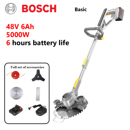 Cortador de grama multifuncional sem escova Bosch 12000W, cortar/arar/cortar madeira