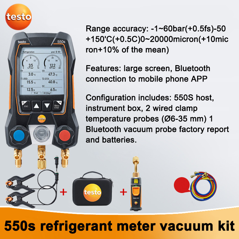 Testo550S/557S air conditioning pressure gauge car differential pressure gauge