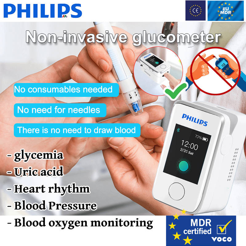 Philips non-invasive glucometer, no need to draw blood