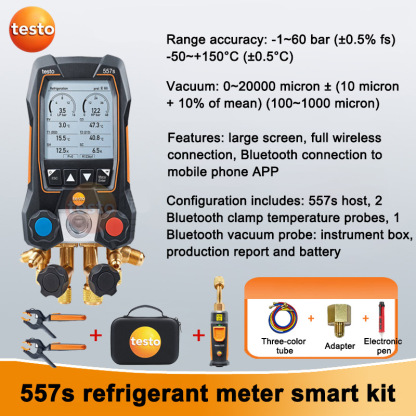 Testo550S/557S air conditioning pressure gauge car differential pressure gauge