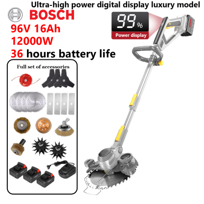 Cortador de grama multifuncional sem escova Bosch 12000W, cortar/arar/cortar madeira