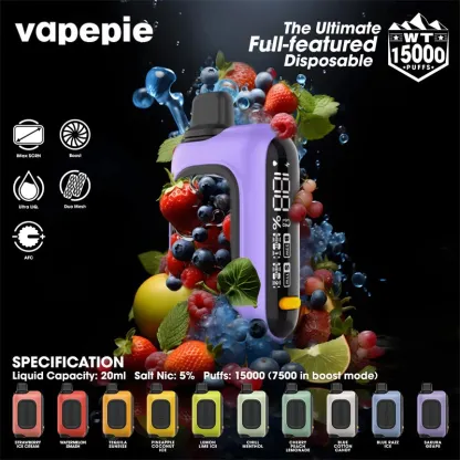 🔥Vapepie 15000 PUFFS - 10 Flavors (Limited Availability! ⏳ )