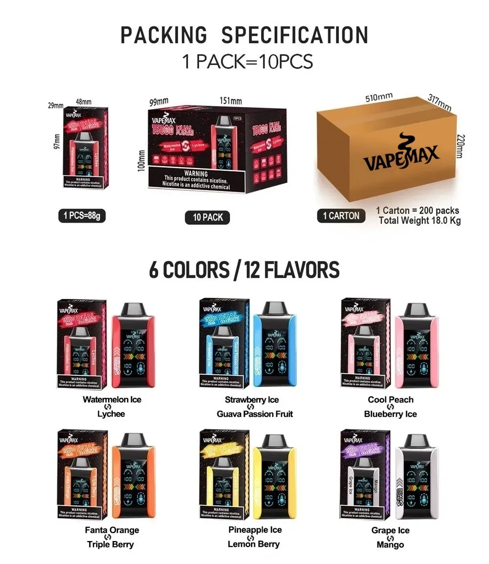 The FIBIE 15000 disposable electronic cigarette 💘 is now available in Hungary!