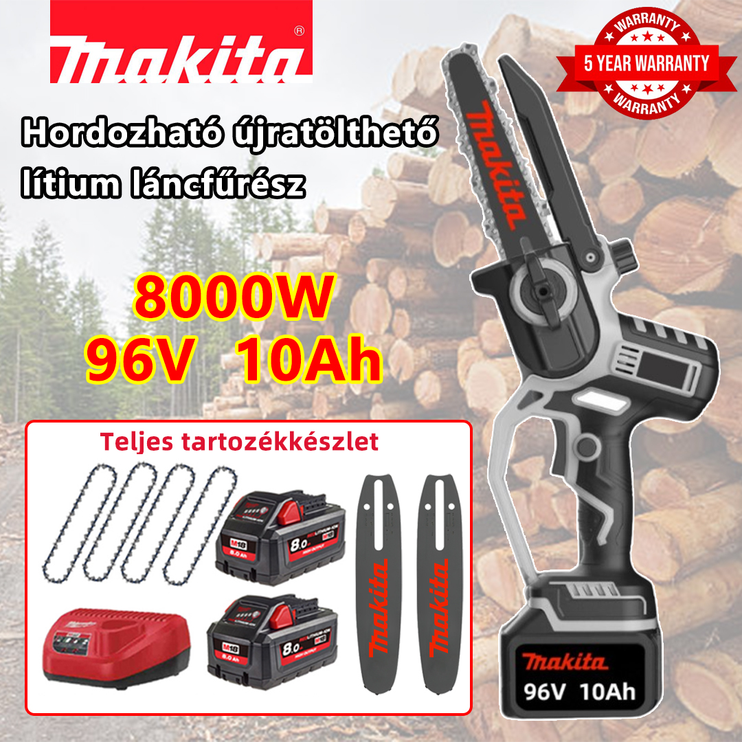 Makita 8000 W-os hordozható újratölthető lítium láncfűrész