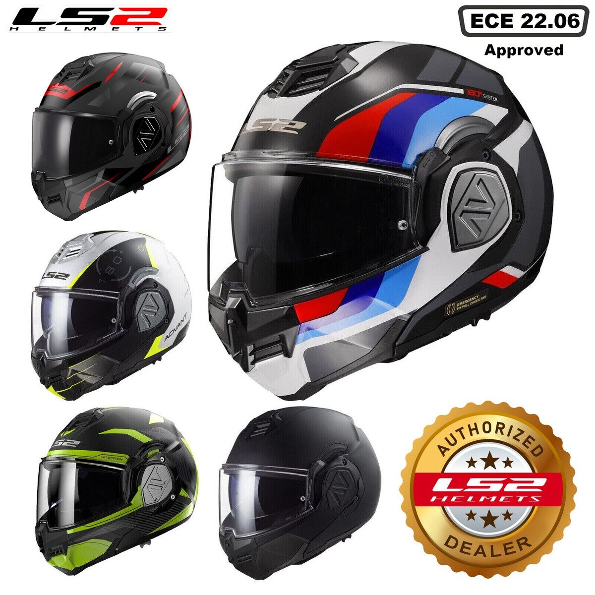 🏍️ LS2 FF901 ADVANT X+ Carbon Fiber Motorcycle Helmet | ⚖️ Ultra-light full face/flip cover dual-purpose | 🛡️ ECE 22.06 P/J dual certification | 💥 Limited time 50% off + free SENA S50 Bluetooth headset!