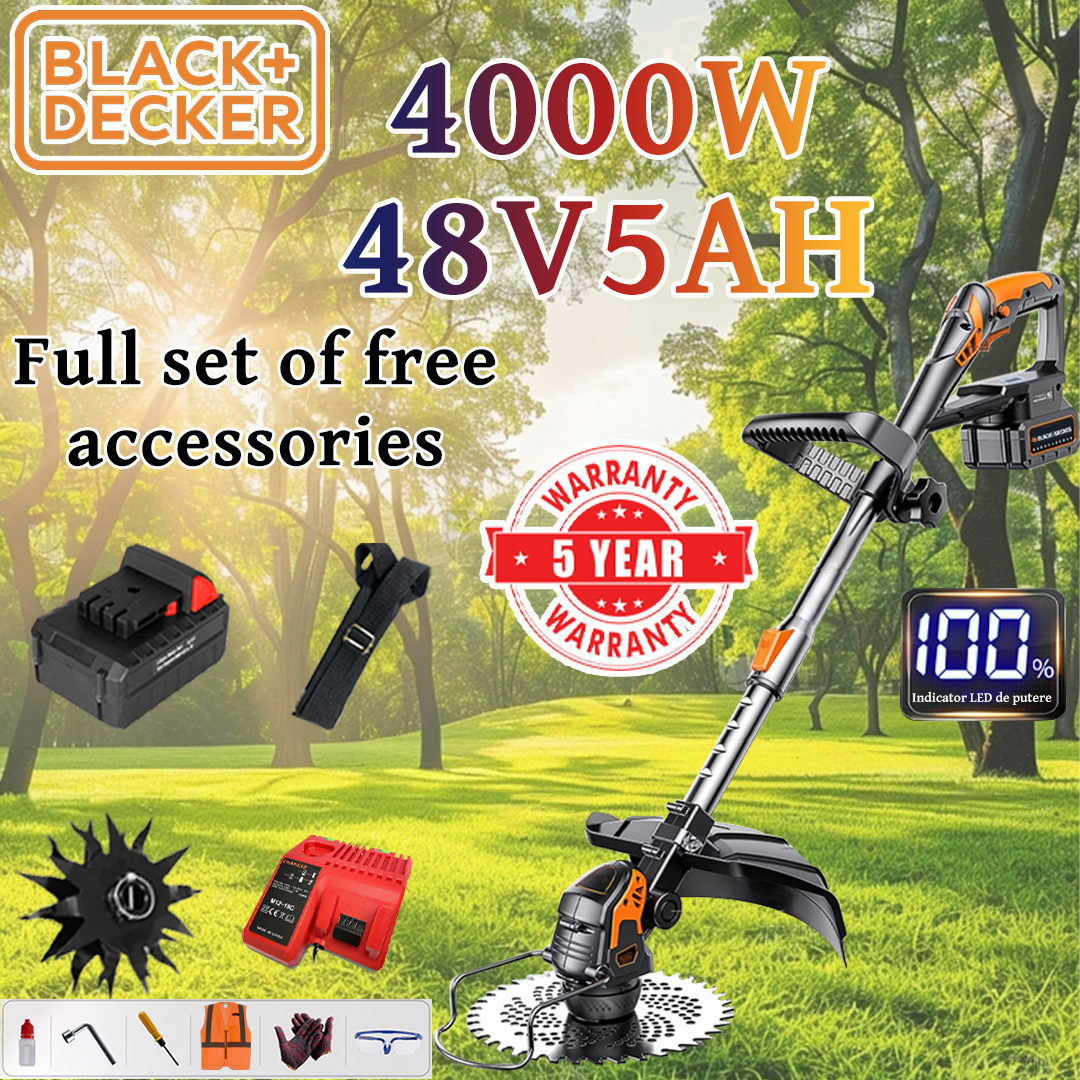 BLACK DECKER Portable Lawn Mower with Plowing Function