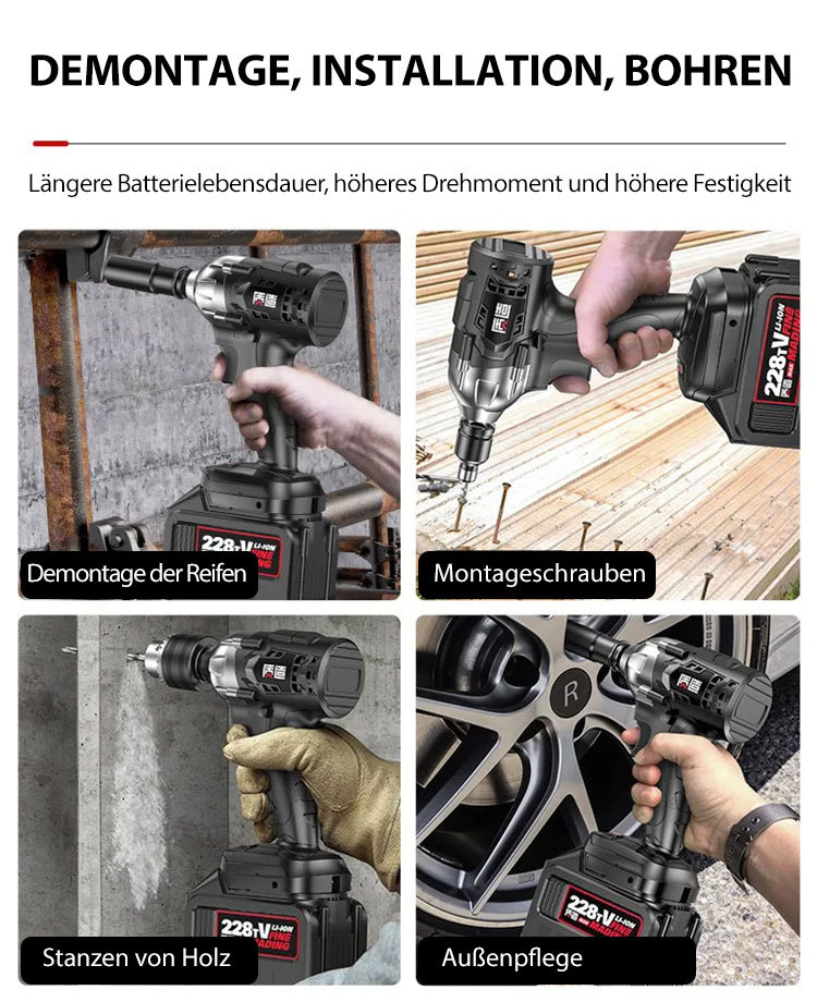 Bürstenloser Lithium-Akku-Schlüssel [Super Torque]