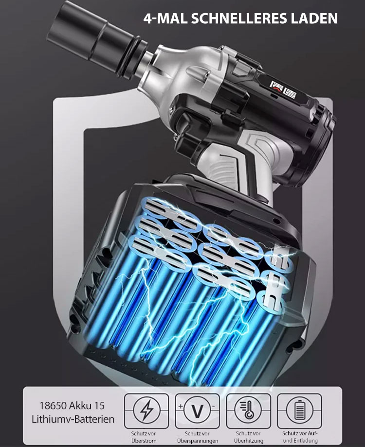 Bürstenloser Lithium-Akku-Schlüssel [Super Torque]