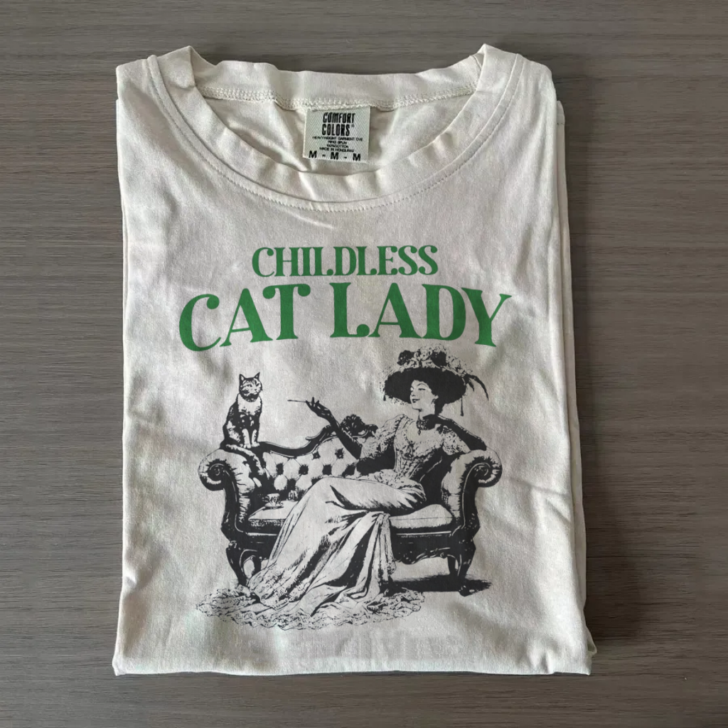 Comfort Colors Childless Cat Lady  T-shirt