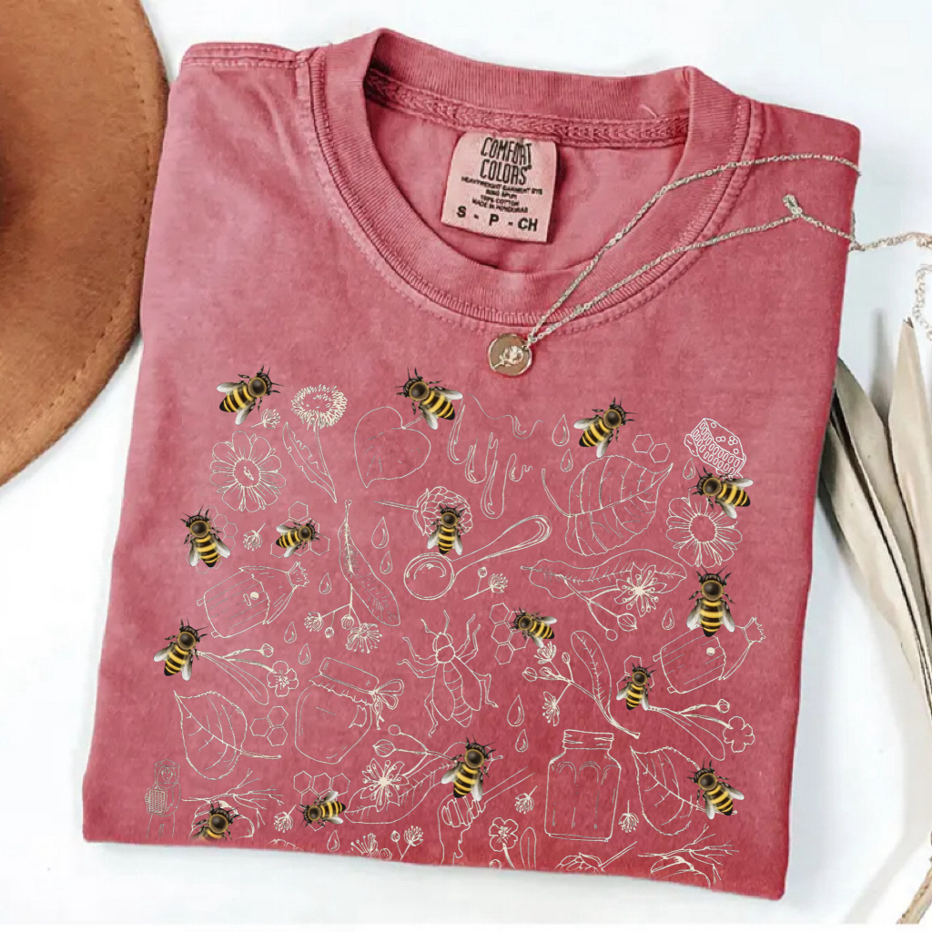 Vintage Bee Botanical T-Shirt