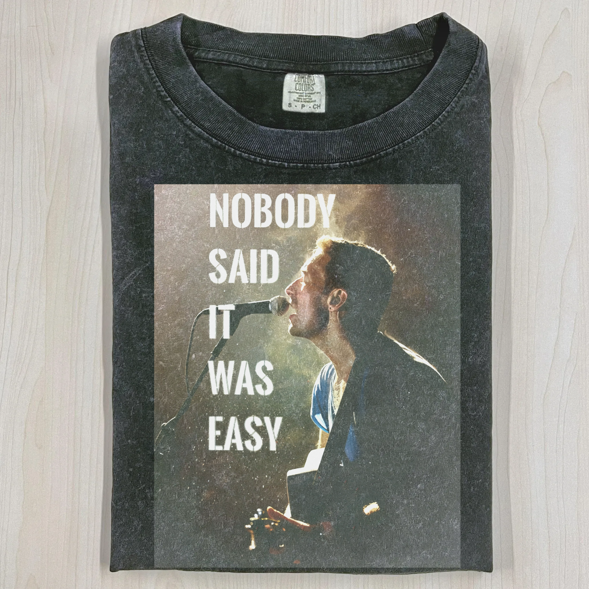 Music-Inspired Struggle Motif Graphic Tee