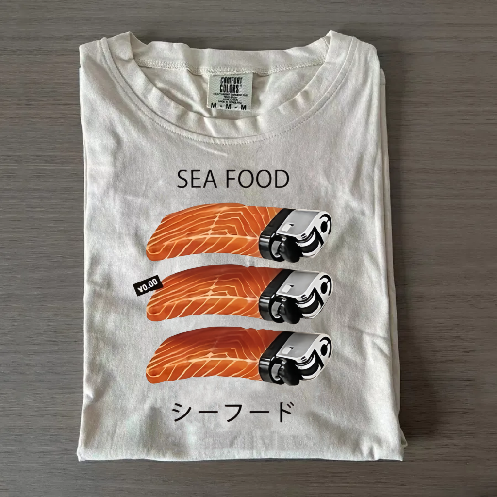 Comfort Colors Vintage Sashimi Retro Sashimi Food Funny T-Shirt