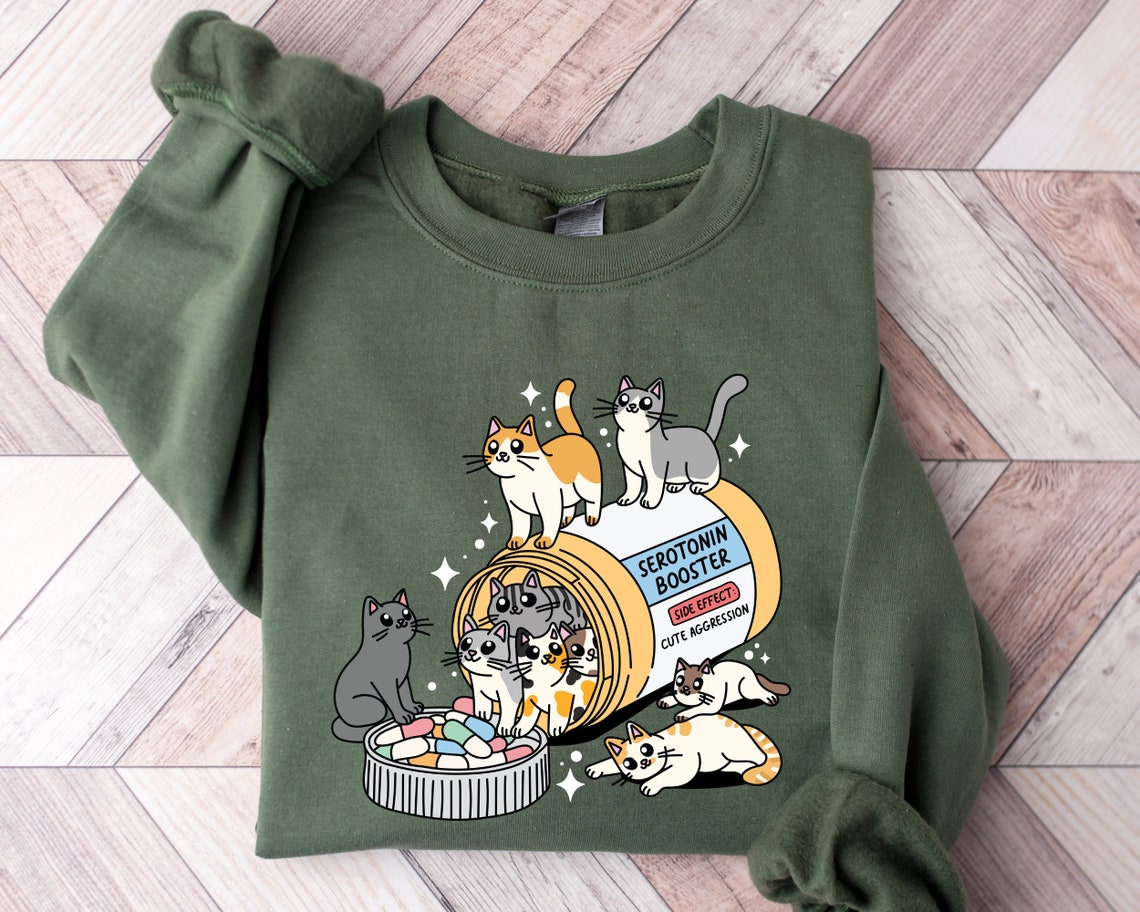 Funny Antidepressant Cat Sweatshirt