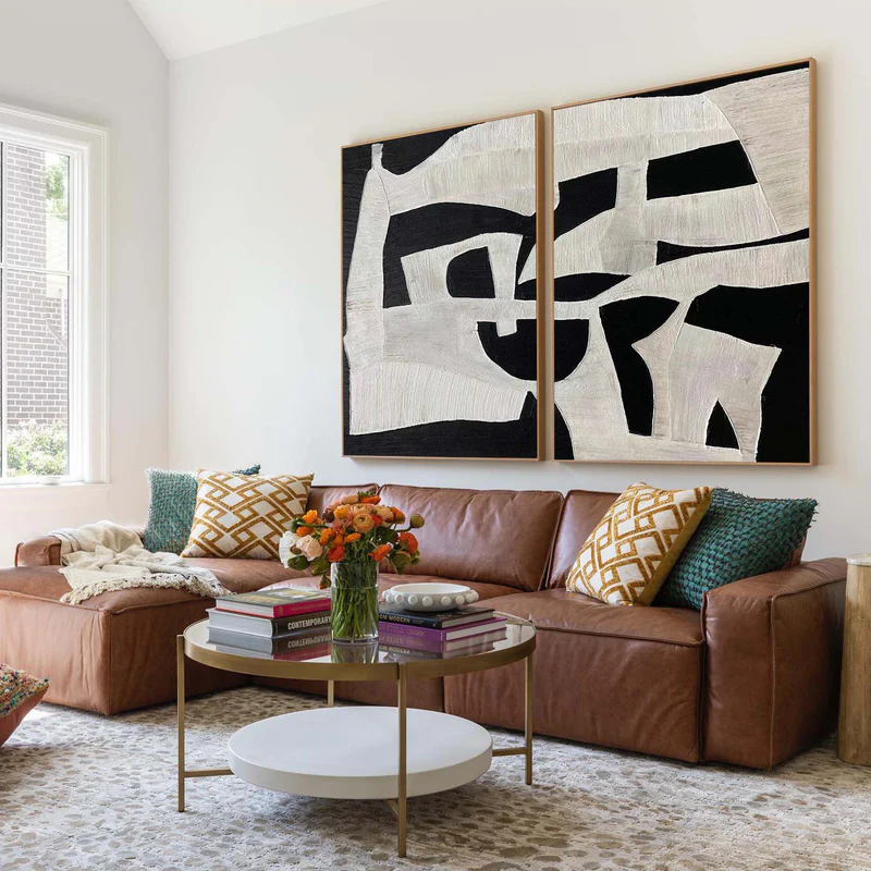 Set Of 2 Abstract Painting #GW002