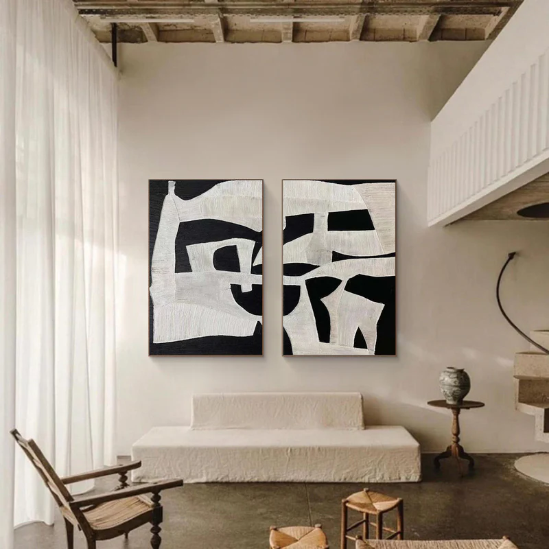 Set Of 2 Abstract Painting #GW002