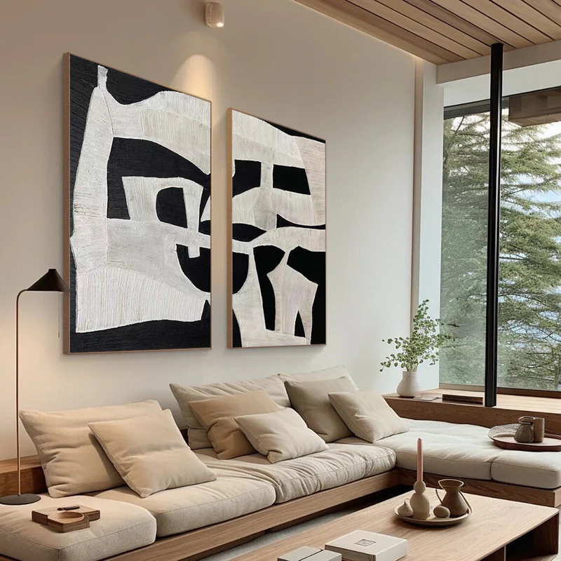 Set Of 2 Abstract Painting #GW002