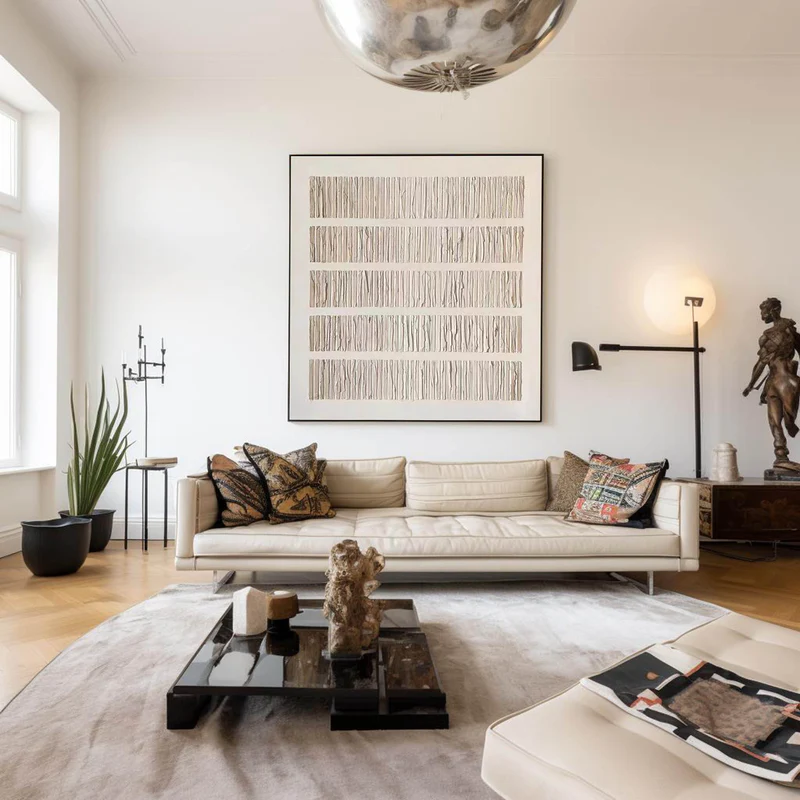 Beige Minimalist Art