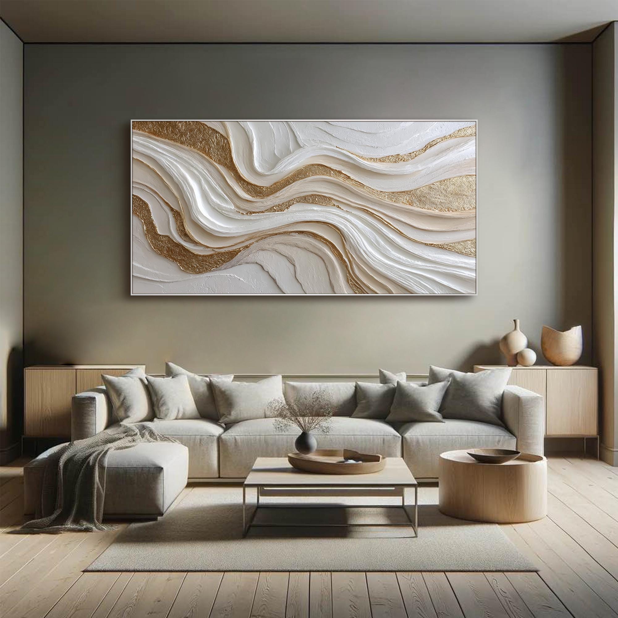 Golden Wave Texture – Abstract Elegance