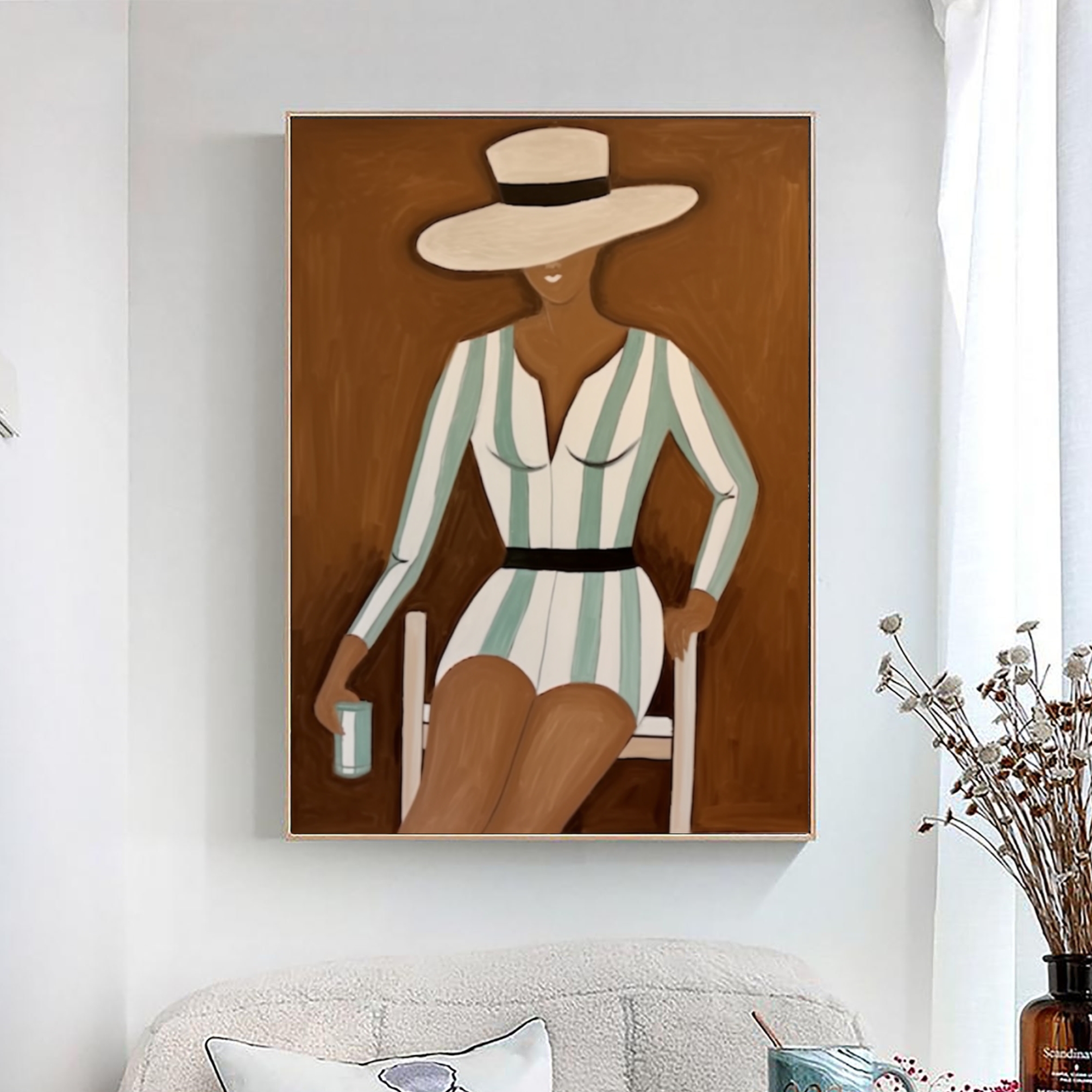 Chic Retreat Abstract Seaside Lady