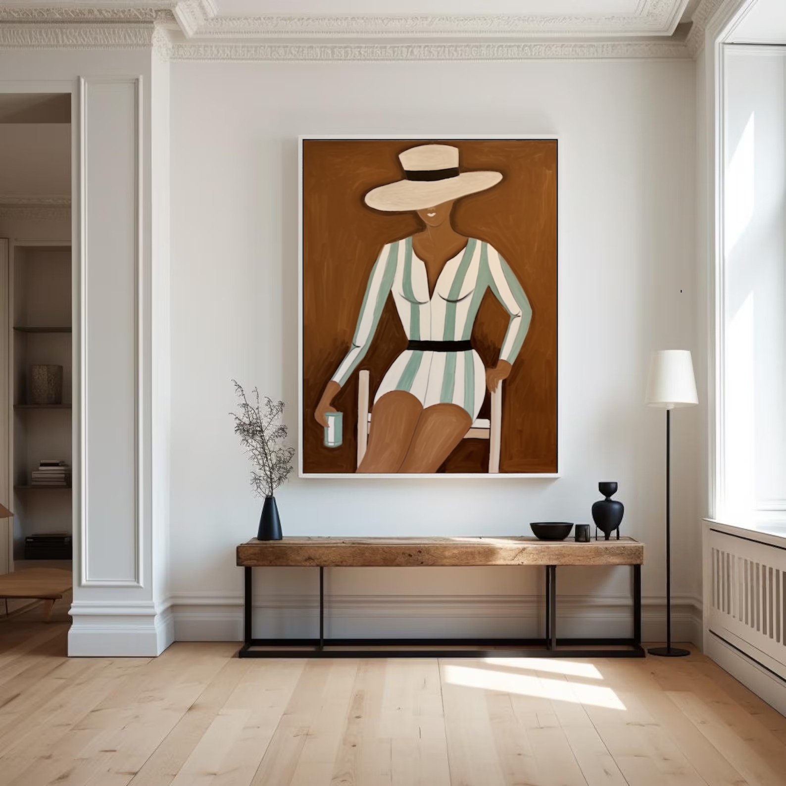 Chic Retreat Abstract Seaside Lady