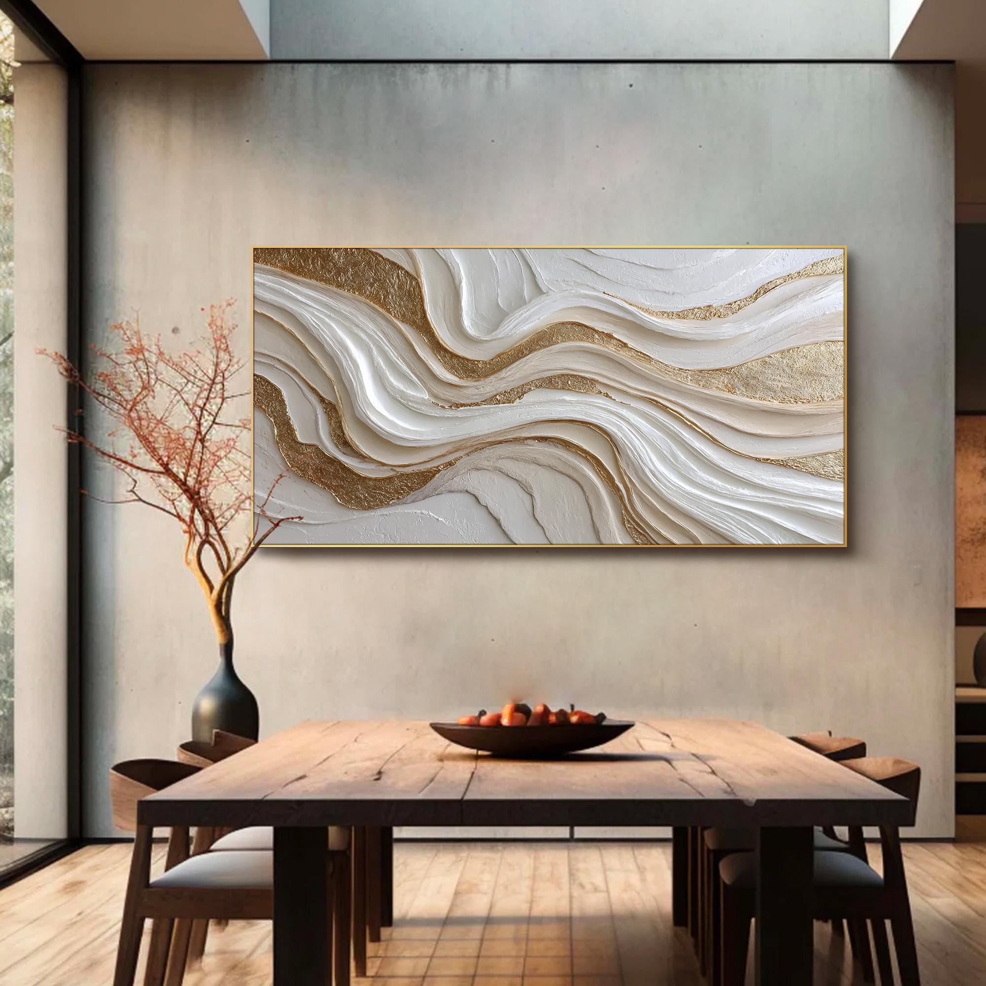 Golden Wave Texture – Abstract Elegance