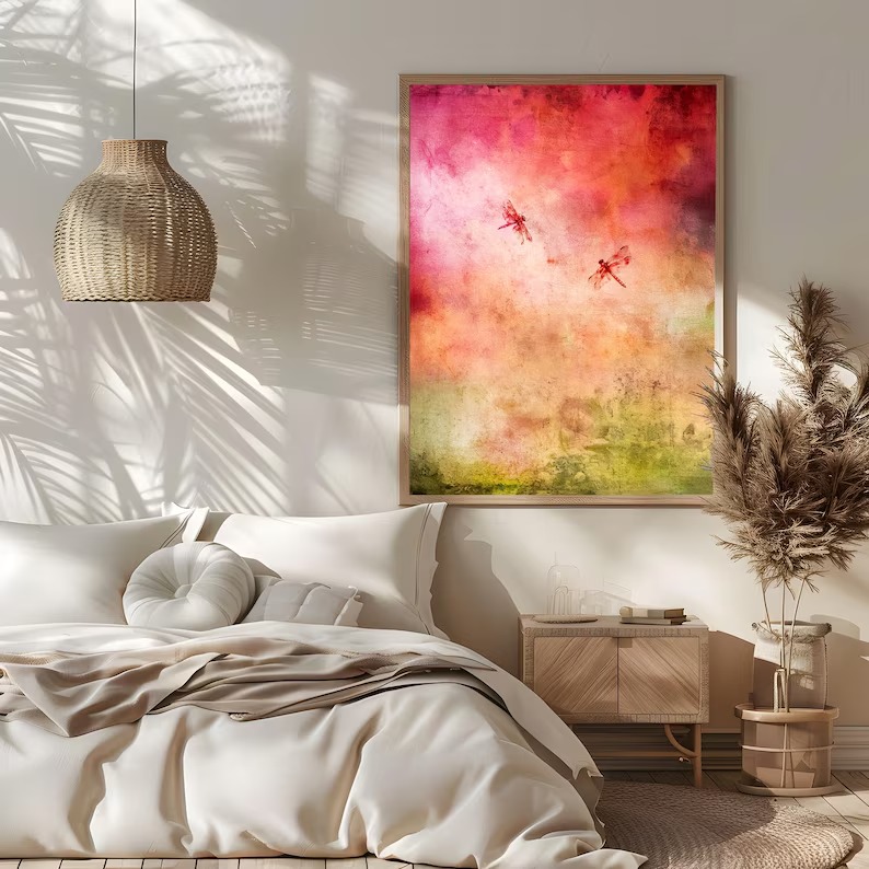 Winged Radiance - Abstract Sunrise Glow