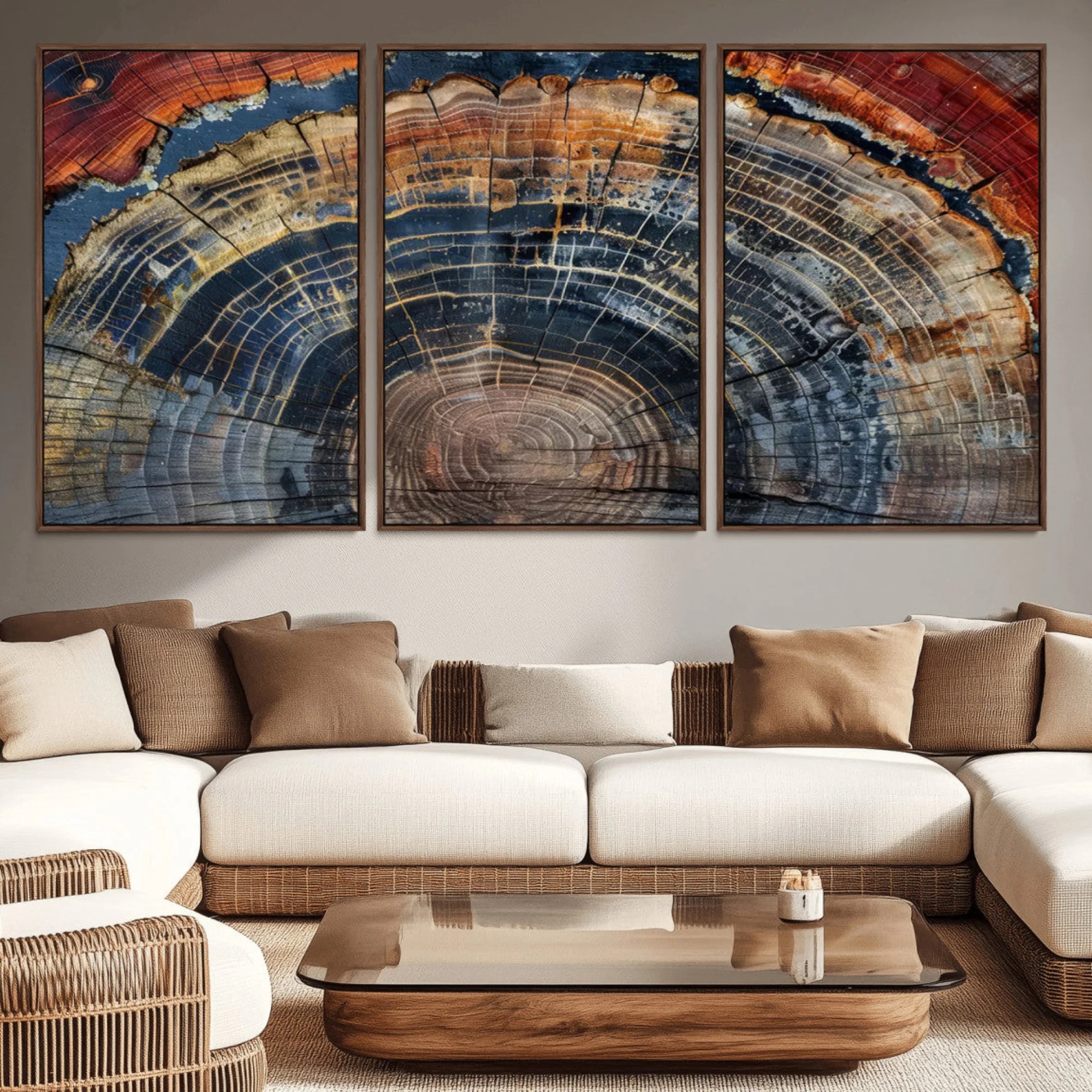 Time's Texture - Concentric Wooden Wall Art