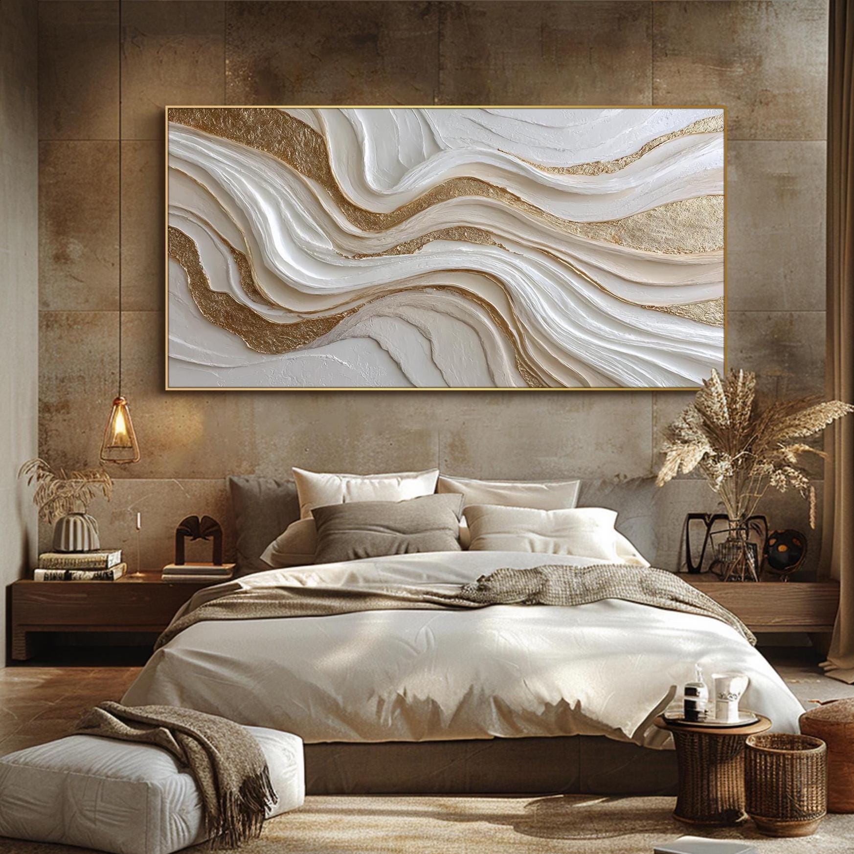 Golden Wave Texture – Abstract Elegance