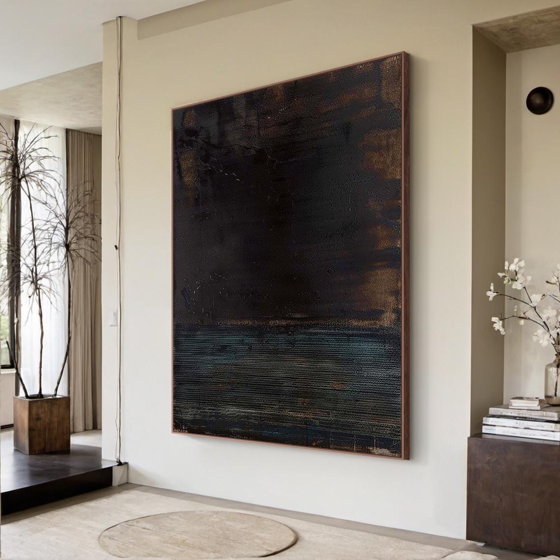 Modern Black Minimalist Wall Art