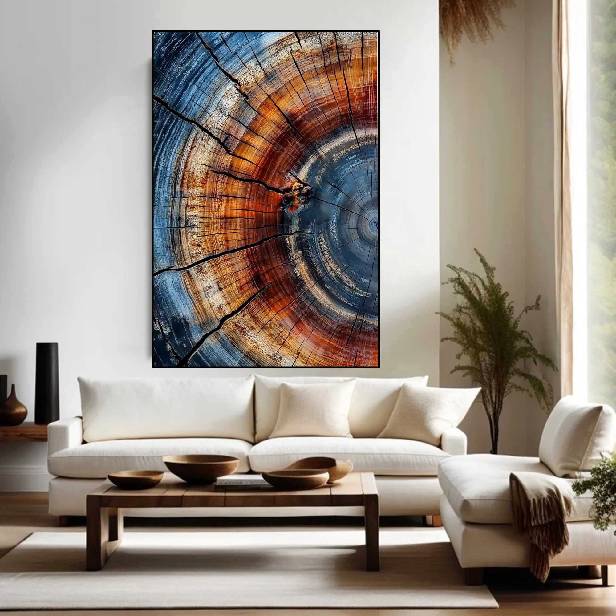 Earthy Elegance Wood Cross-Section