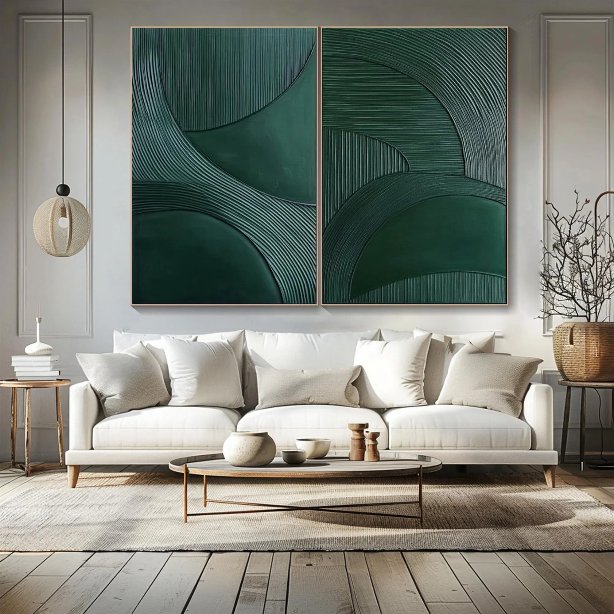 Lush Wave Duology - Textured Painting